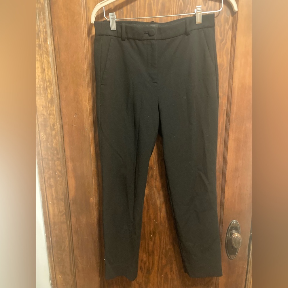 J. Crew High-Rise Cameron Cropped Pant, Black, Size 8